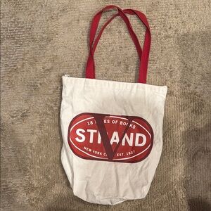 Strand x Valentino limited edition Canvas Tote Bag with Red Handles